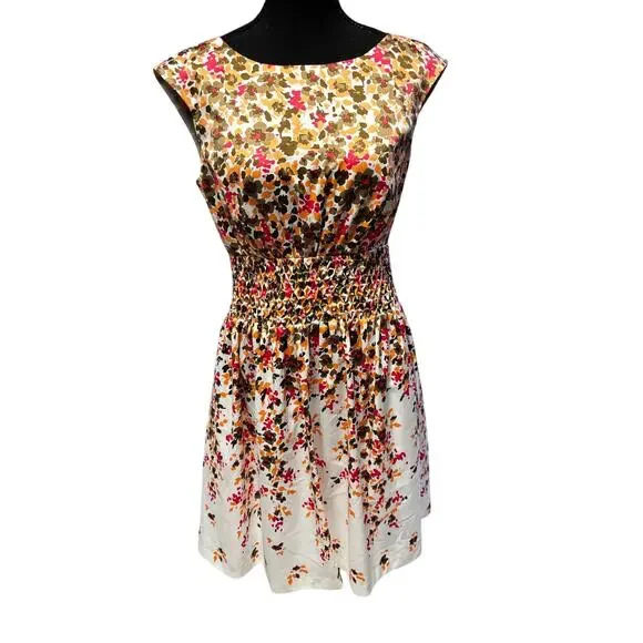 Jessica Howard Women's Missy Floral Print Mini Dress Sz 6 Pink White Cottagecore - Picture 3 of 7